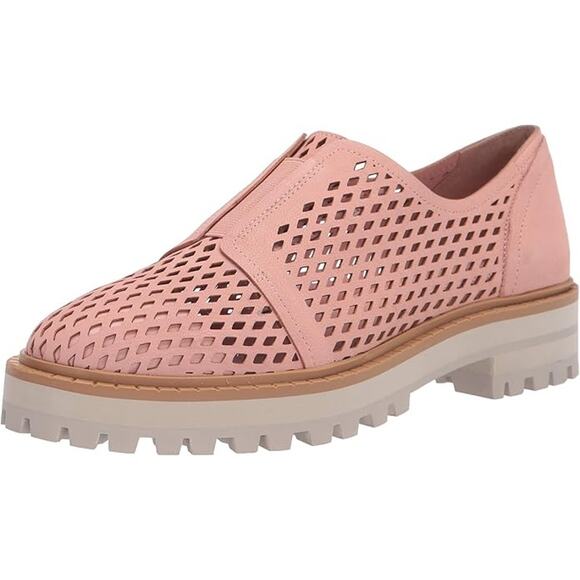 VINCE CAMUTO NWOB  Mritsa Perforated Petal Pink Mauve Leather Oxford Loafer 6.5 - Picture 1 of 10